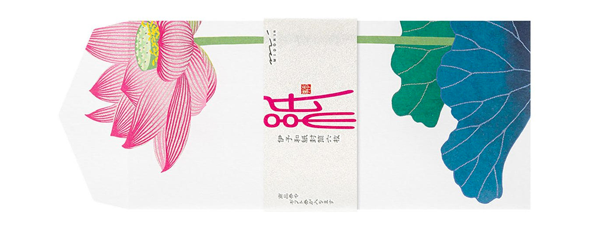 Midori - Set Buste da Lettere - 9 x 18,8 cm - Printing Lotus