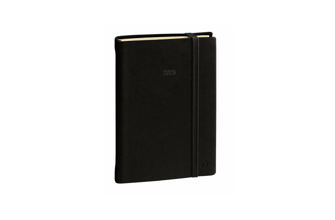 Quo Vadis Daily Pocket - Agenda Giornaliera 2025 - 8,5 x 13 cm - Silk Nero