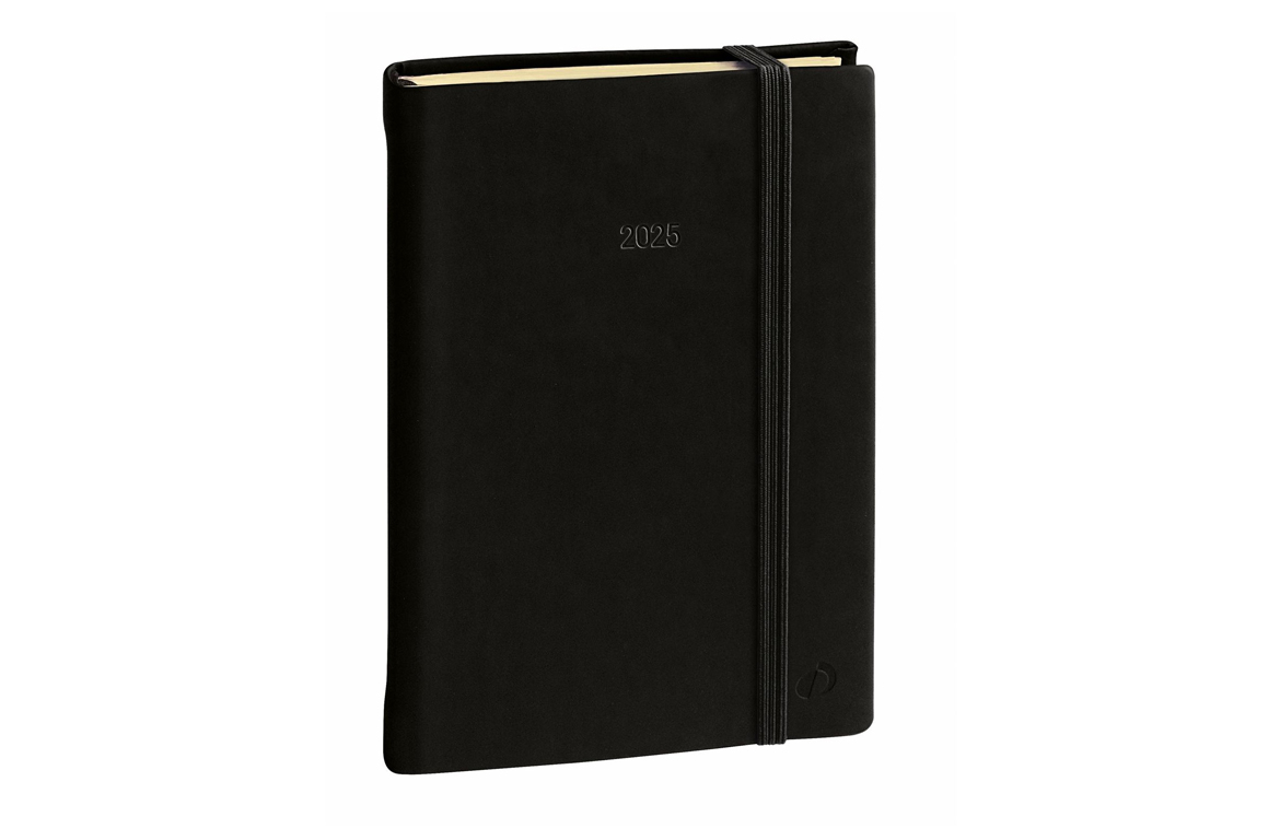 Quo Vadis Daily 21 - Agenda Giornaliera 2025 - 12 x 17 cm - Silk Nero