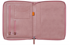 Rhodia Portablocco Cartella con Zip in Similpelle Italiana - A5 - Palissandro