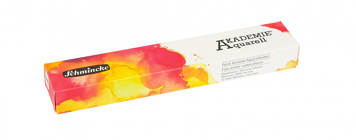 Schmincke Akademie Aquarell - Acquerello - Set 12 Acquerelli in Box di Metallo