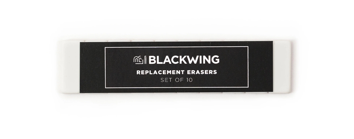 Blackwing Set 10 Gomme di Ricambio per Matite - White