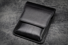 Galen Leather Flap Pen Case Black - 5 Posti