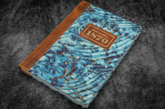 Galen Leather 1870 Marbled Notebook - Ocean Waves - A5