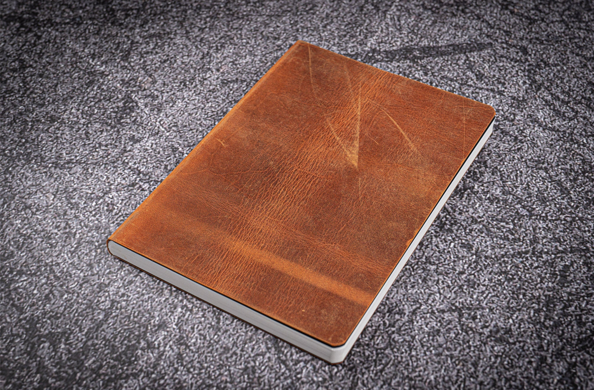 Galen Leather Notebook - Carta Tomoe River - A5 - Crazy Horse Brown