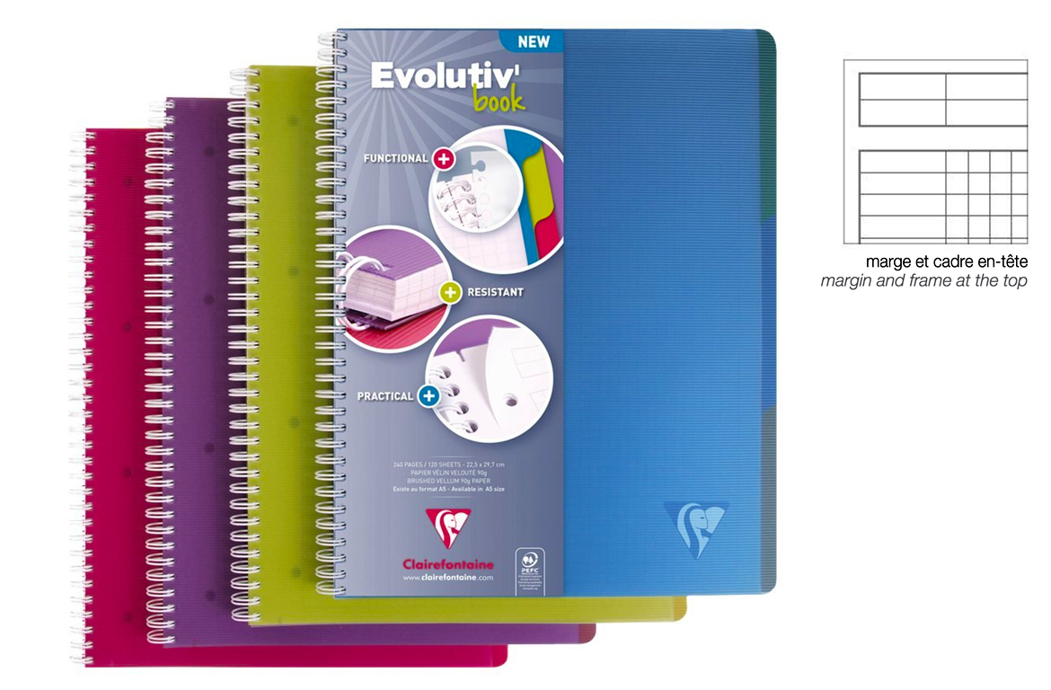 Clairefontaine Evolutive Book - Quaderno Spiralato - Quadretto