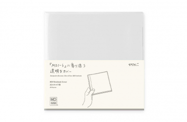 Midori - MD Paper - Cover Clear in PVC per Notebook Quadrato - Trasparente