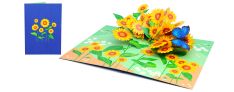 Origamo - Kirigami Sunflower 3D Pop-up Card