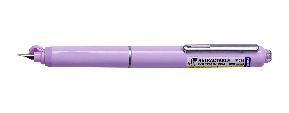 Writech Clictek - Penna Stilografica con Pennino Retrattile - Viola