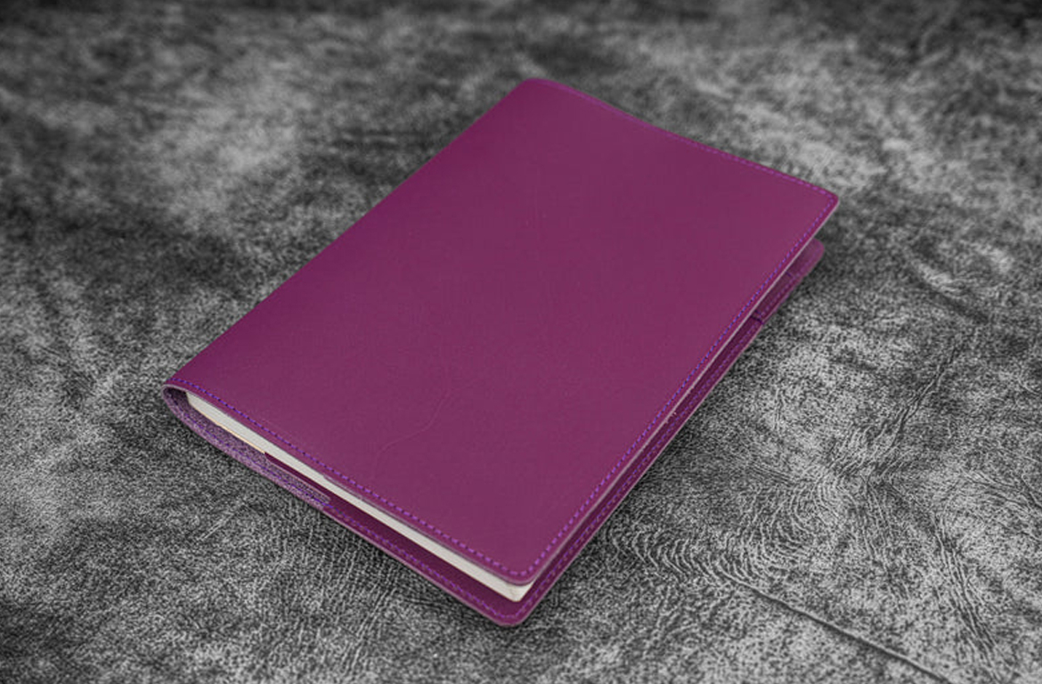 Galen Leather Notebook Planner Cover - A5 - Purple