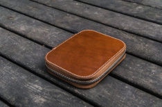 Galen Leather Zippered Pen Case - Brown - 10 Posti