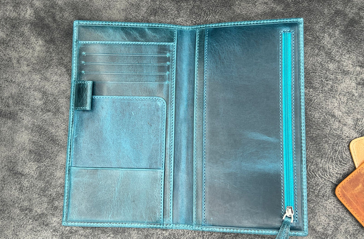 Galen Leather Hobonichi Weeks Cover - C. H. Ocean Blue