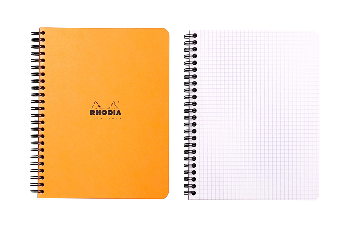 Rhodia Notebook con Spirale Laterale - Quadretto - Orange A5+