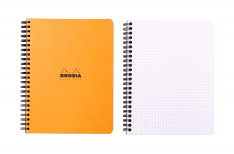 Rhodia Notebook con Spirale Laterale - Quadretto - Orange A5+