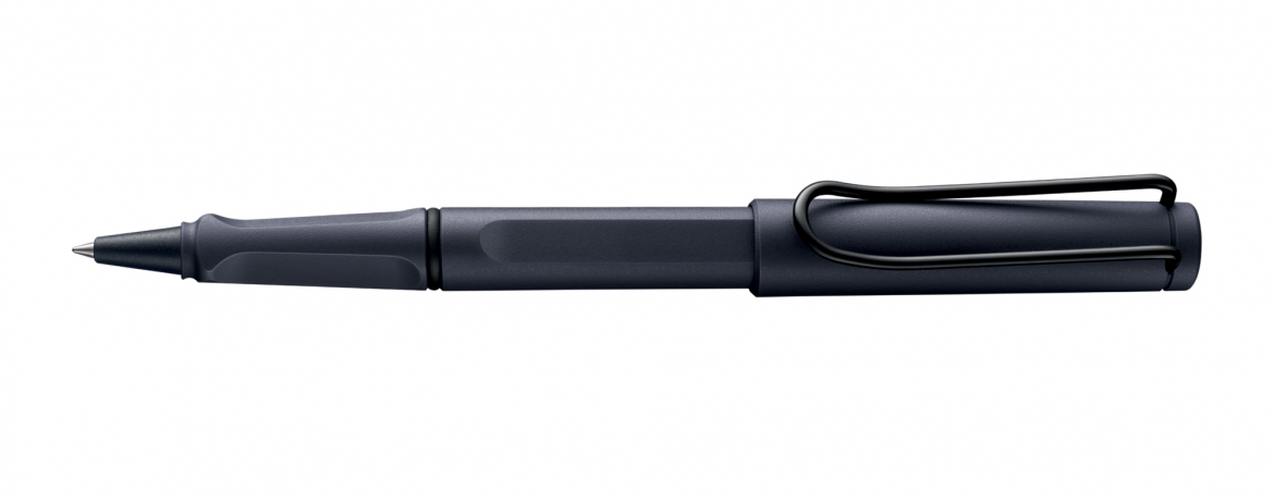 Lamy Safari Penna Roller con Clip in Metallo - Steel Blue