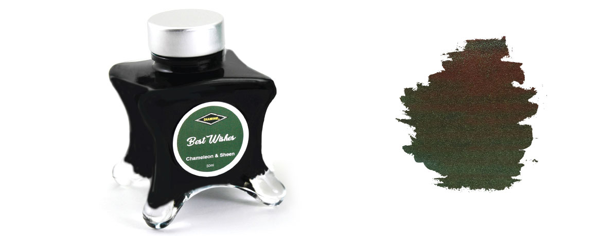 Diamine Inkvent Green - Inchiostro Chameleon & Sheen - Best Wishes