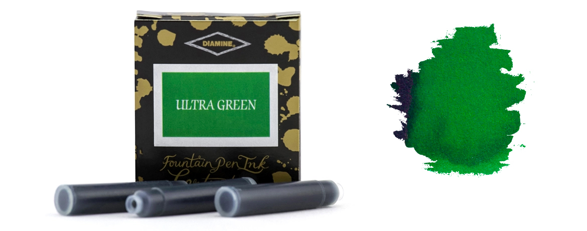 Diamine Cartucce per penna stilografica Colore Ultra Green