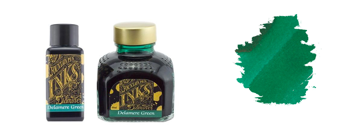 Diamine Delamere Green Flacone 30/80 ml inchiostro