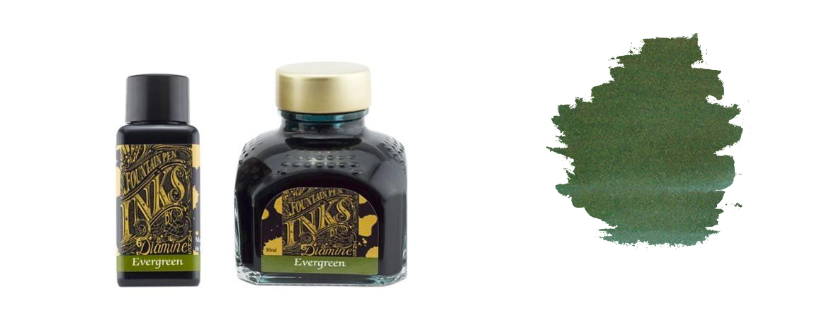 Diamine Evergreen Flacone 30/80 ml inchiostro