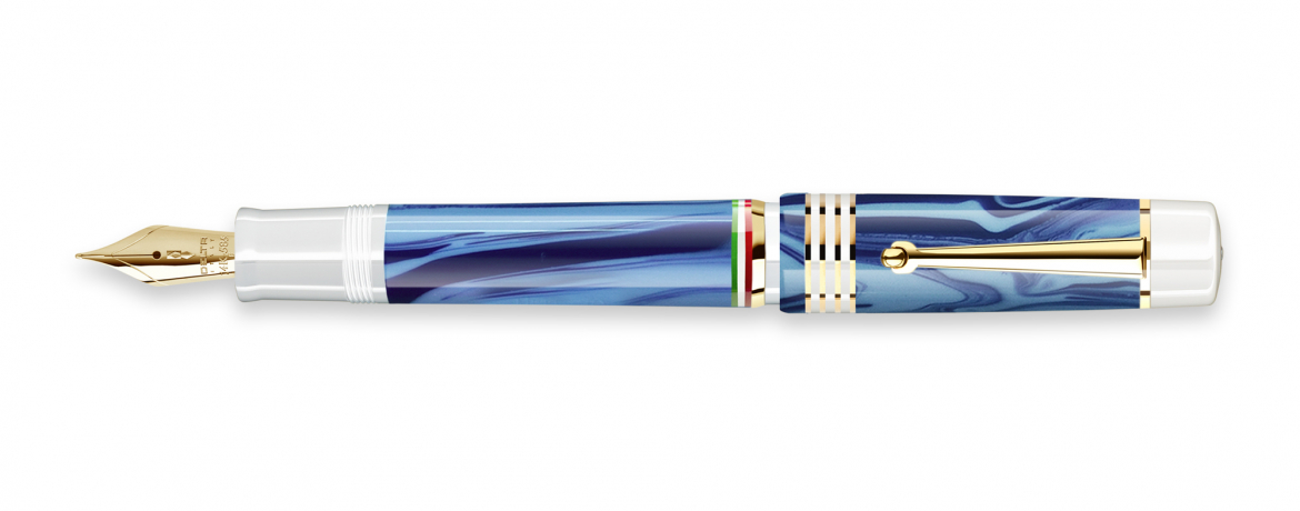 Delta Magic4 Napoli - Penna Stilografica - Finiture Palladio - Pennino in Oro - 333 Esemplari
