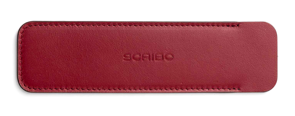 Scribo Astuzen Portapenne in Pelle - 1 posto - Rosso Chianti