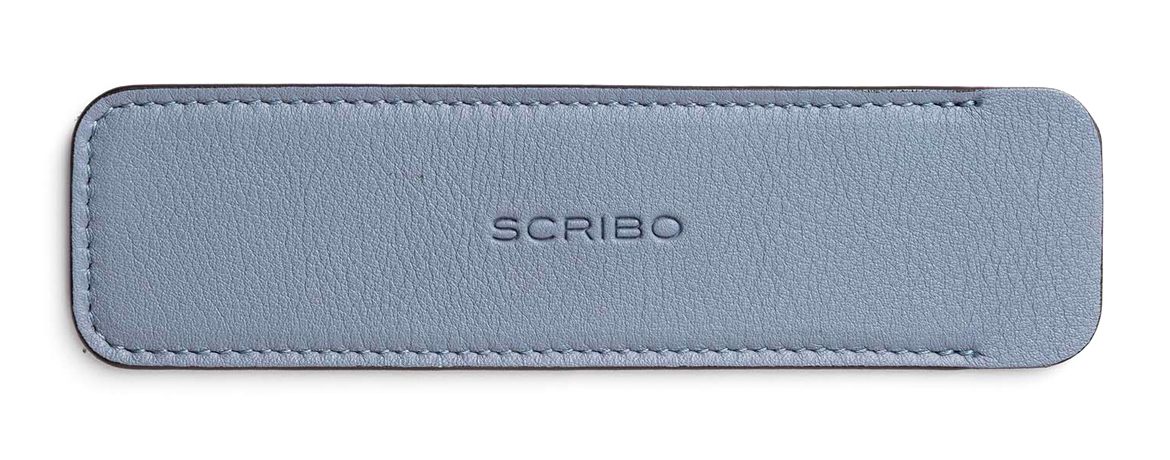 Scribo Astuzen Portapenne in Pelle - 1 posto - Grigio Scribo