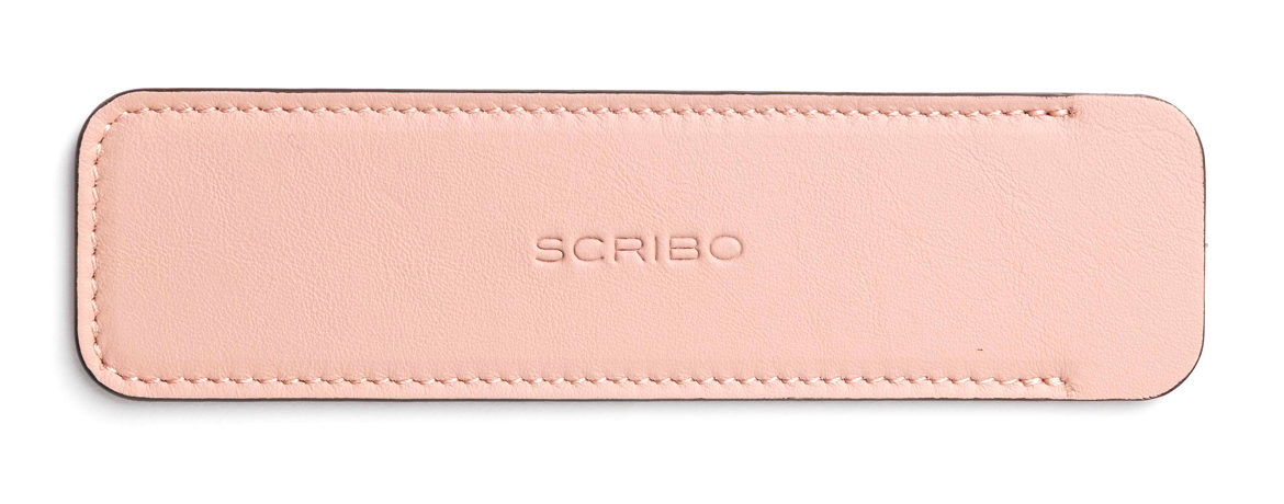 Scribo Astuzen Portapenne in Pelle - 1 posto - Rosa Antico