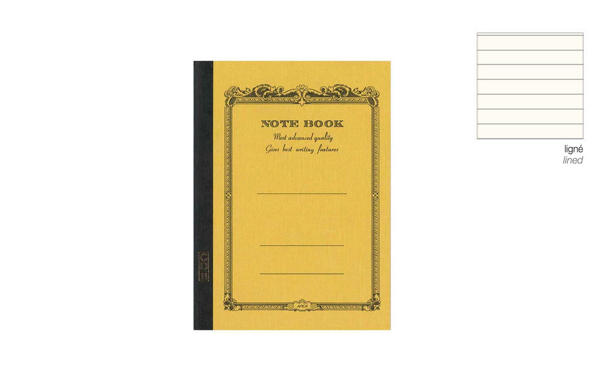 Apica Notebook - CD Note - Fountain Pen Friendly - B7 - Mustard
