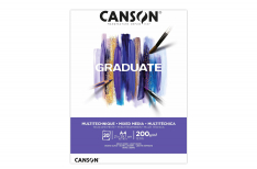 Canson Graduate - Blocco carta per disegno Tecniche Miste - 200 gr
