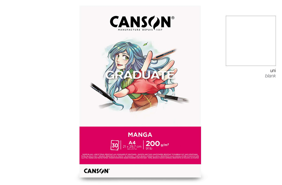 Canson Graduate - Blocco carta per disegno Manga - 200 gr