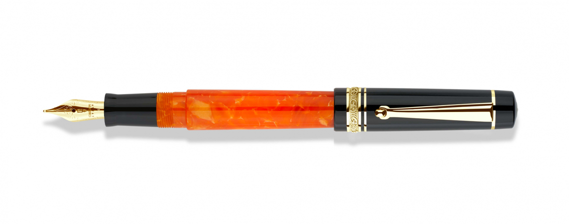 Delta DV Slim - Penna Stilografica - Finiture Dorate