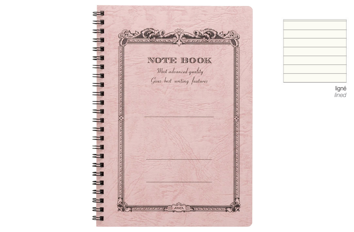 Apica Notebook - CD Twin Ring - Fountain Pen Friendly - A5 - Peach - Momo