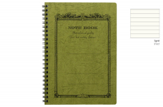 Apica Notebook - CD Twin Ring - Fountain Pen Friendly - A5 - Olive - Kanran