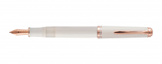 Pelikan Souverän M 600 Penna Stilografica - White & Rose Gold
