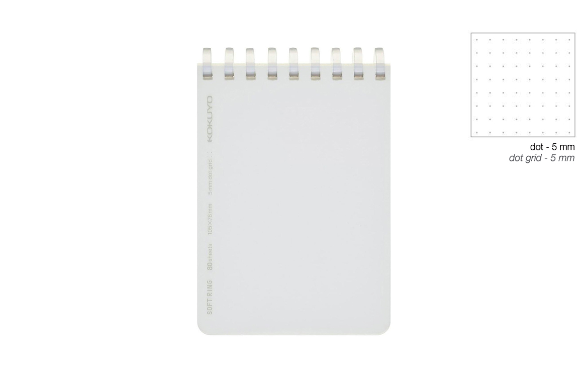 Kokuyo Soft Ring Notebook A7 - Taccuino Puntinato