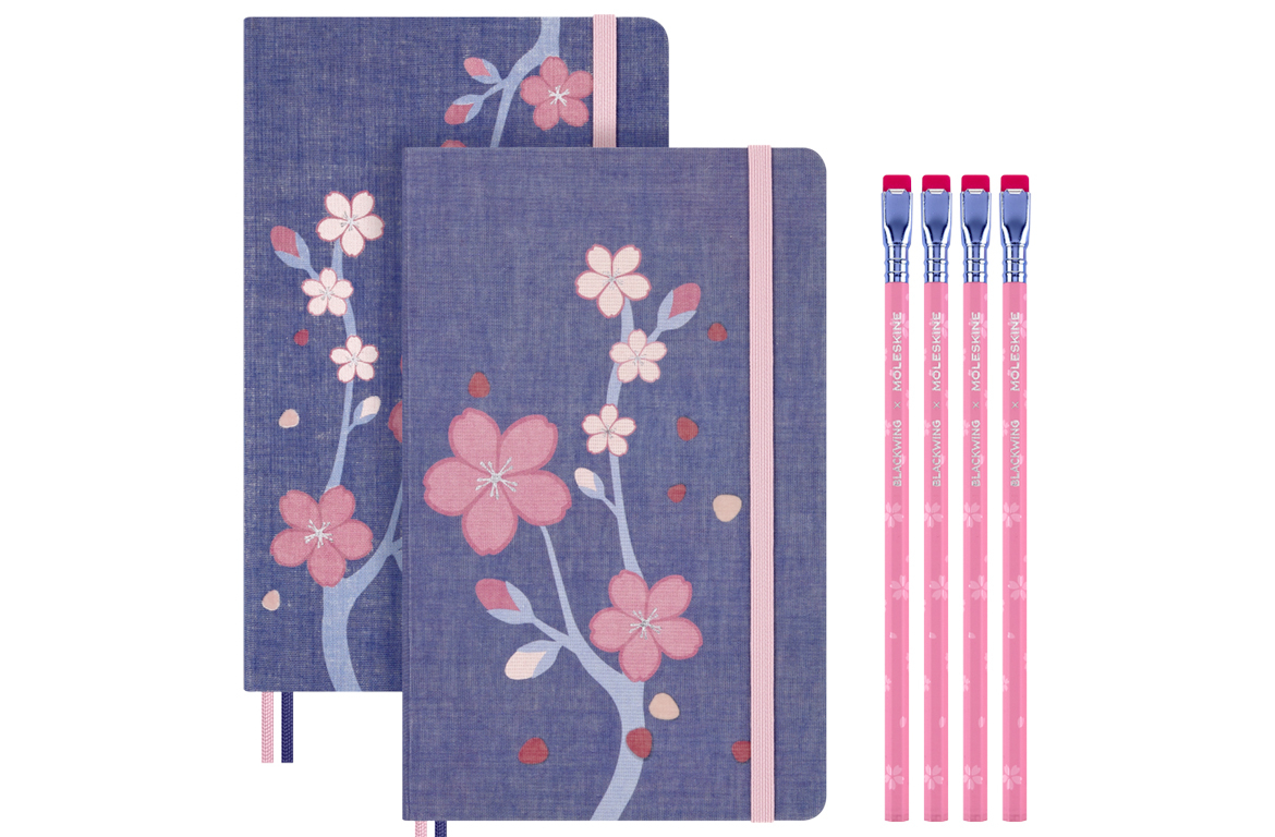 Moleskine Gift Set Sakura - 2 taccuini Sakura e 4 matite Blackwing
