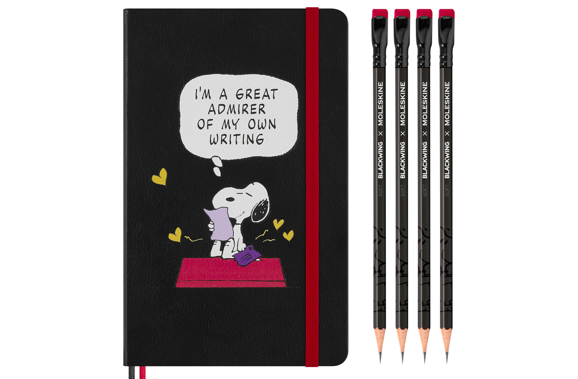 Moleskine Gift Set Peanuts - Taccuino e 4 matite Blackwing