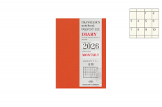 Traveler's Company - Notebook Refill - Passport Size - Ricarica Agenda Mensile 2026
