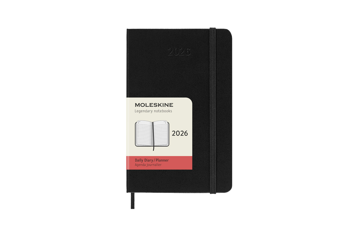 Moleskine Agenda Classic Pocket - 2026 Giornaliera 9x14 - Rigida - Nera