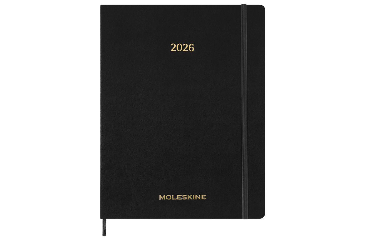 Moleskine Agenda Essential 15 Mesi - 2026 Settimanale 21x28 - Copertina Morbida - Nero