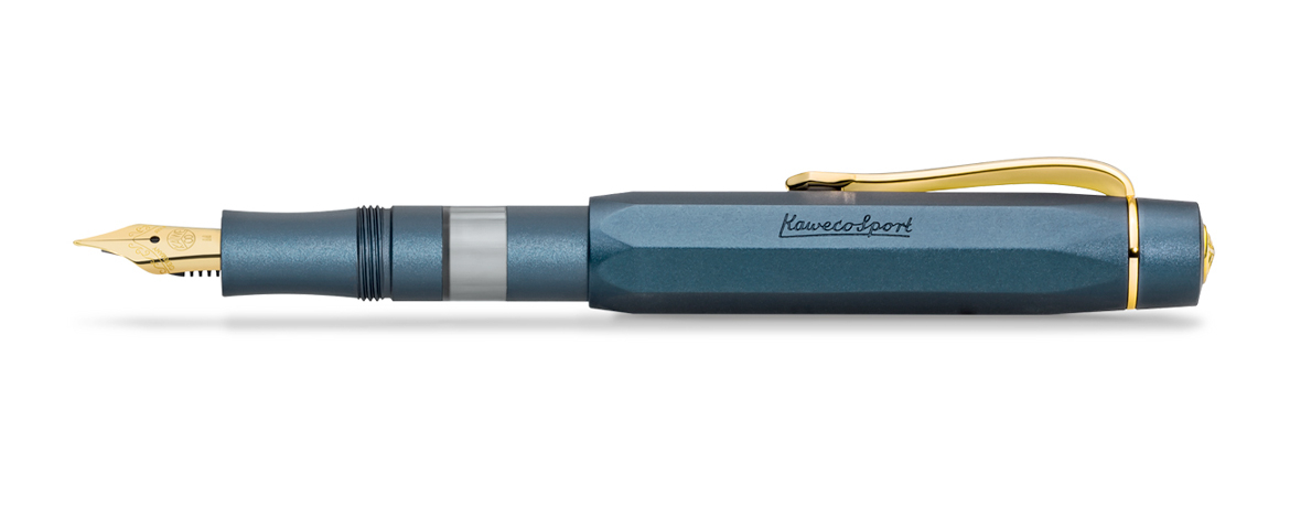 Kaweco Sport Piston Filler Blu Navy - Penna Stilografica a Stantuffo - Set con Inchiostro