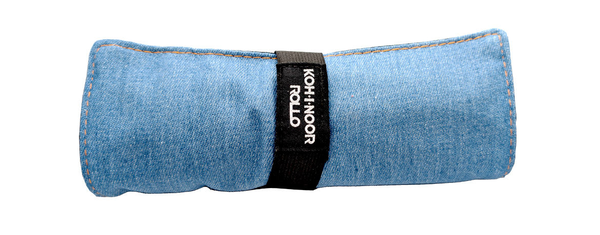Koh I Noor Rollo - Astuccio Arrotolabile 24 scomparti - Jeans Blu