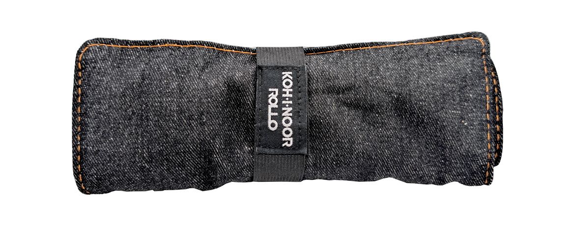 Koh I Noor Rollo - Astuccio Arrotolabile 24 scomparti - Jeans Black