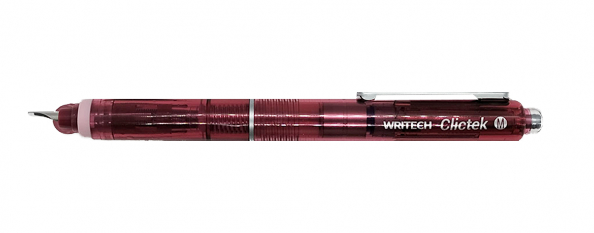 Writech Clictek - Penna Stilografica - Red con 5 ink cartridges black