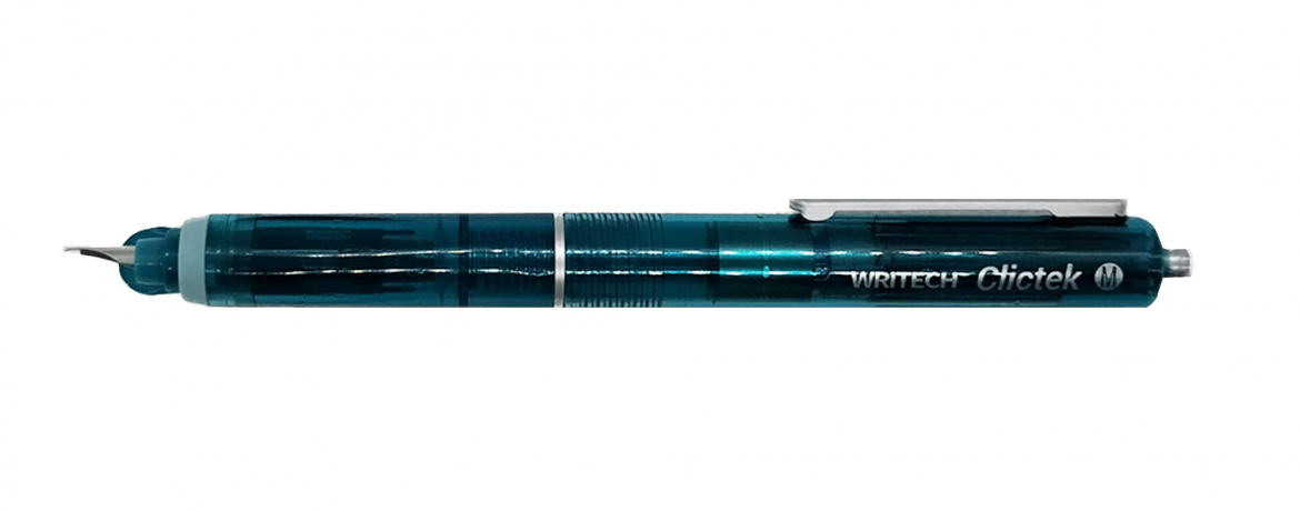 Writech Clictek - Penna Stilografica - Green con 5 ink cartridges black