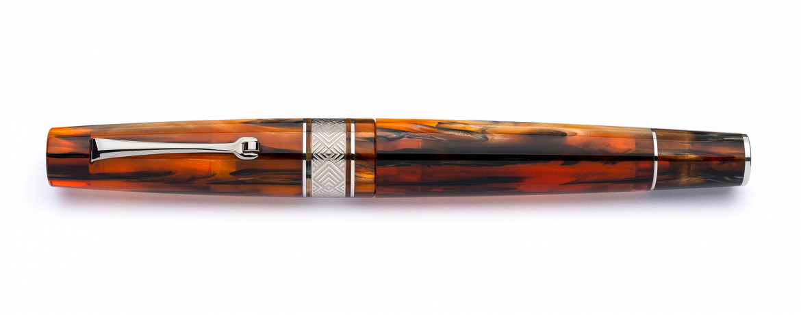 Leonardo Supernova Caramel - Penna Stilografica - Finiture Rodiate