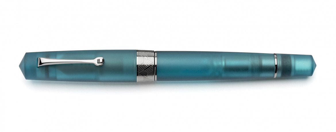 Leonardo Pura Frosted New Edition - Momento Zero Grande - Petrol - Stilografica - Rutenio