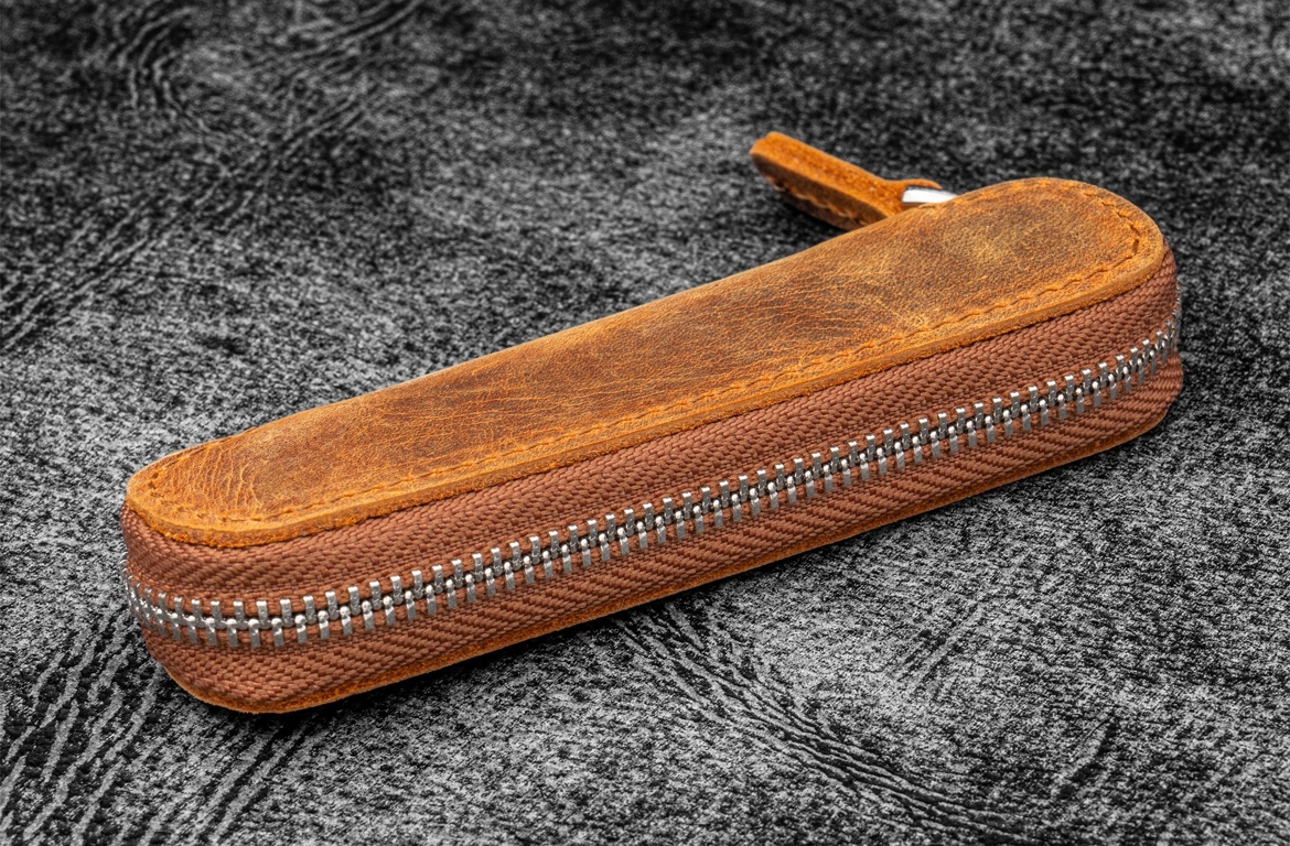 Galen Leather Zippered Pen...
