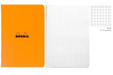 Rhodia Quaderno spillato Classic - Quadretto - Orange Black White