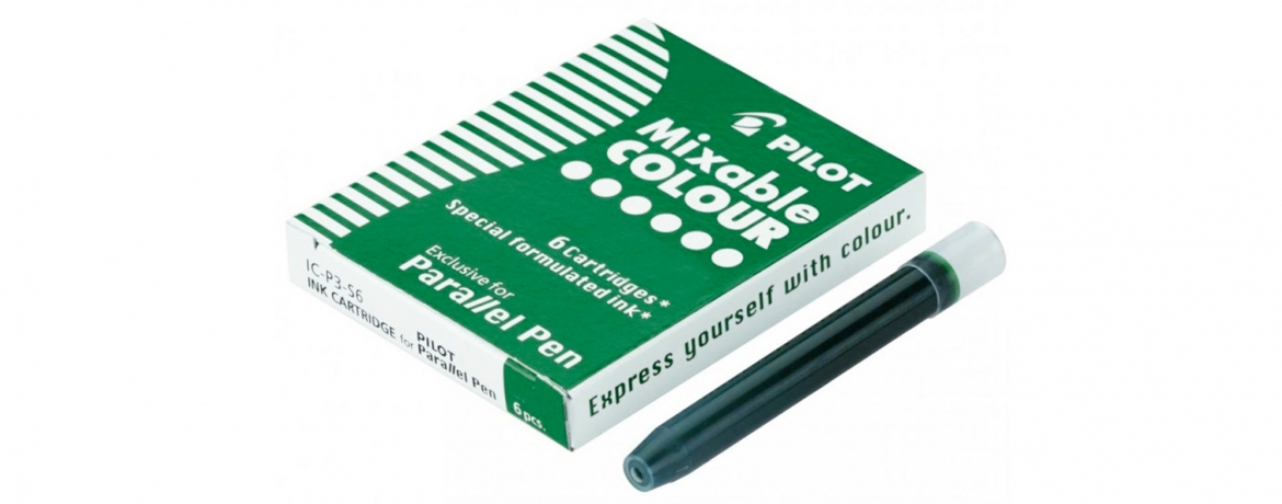 Pilot  IC-P3 Cartucce Inchiostro per Parallel Pen - Verde - Confezione 6 Cartucce